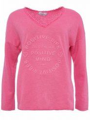 Zwillingsherz Bluza "Positive Mind" w kolorze różowym rozmiar: L/XL. Różowe bluzy sportowe Zwillingsherz, l, bez wzorów, bez kaptura. Za 140.53 zł.