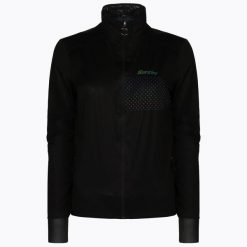 Kurtka rowerowa damska Santini Guard Nimbus. Czarne kurtki sportowe SANTINI, l, bez wzorów, bez kaptura, rowerowe. Za 339.99 zł.