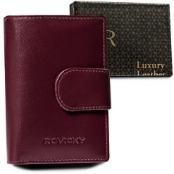 Portfel damski Rovicky R-RD-41-GCL Plum fioletowy. Fioletowe portfele ROVICKY, bez wzorów, ze skóry. Za 66.49 zł.