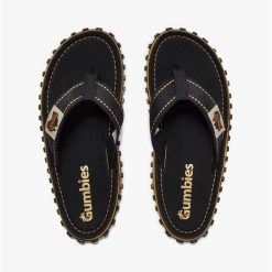 Japonki Gumbies Islander Canvas Flip-Flops. Czarne klapki Gumbies, bez wzorów, bez obcasa. Za 104.99 zł.
