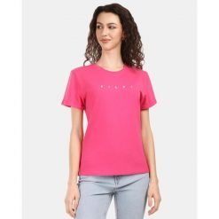 Damska bawełniana koszulka Kilpi PROLIX-W. Czerwone bluzki Kilpi, bez wzorów, z bawełny, bez kołnierzyka, bez ramiączek. Za 91.56 zł.