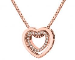 Naszyjnik ze stali szlachetnej z kryształami - serce. Naszyjniki Artelioni, ze stali. Za 169.00 zł.