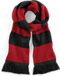 Szalik w paski Beechfield Stadium. Czarne szaliki BEECHFIELD, bez wzorów, eleganckie. Za 57.50 zł.