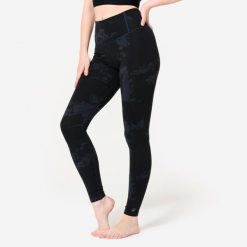 Legginsy do tańca nowoczesnego damskie Starever wysoki stan. Legginsy STAREVER, s, bez wzorów, z elastanu, z podwyższonym stanem. Za 109.99 zł.