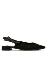KARL LAGERFELD Sandały Kerrie KL40152A Czarny. Czarne sandały KARL LAGERFELD, bez wzorów, z materiału, bez obcasa, na płaskiej podeszwie, bez zapięcia. Za 709.99 zł.