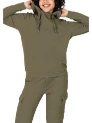 Timezone Bluza w kolorze khaki rozmiar: XS. Brązowe bluzy Timezone, xs, bez wzorów, z kapturem. Za 79.21 zł.