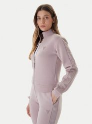 Guess Bluza New Allie Scuba V2YQ17 K7UW2 Fioletowy Regular Fit. Fioletowe bluzy Guess, m, z aplikacjami, z wiskozy, bez kaptura. Za 419.99 zł.