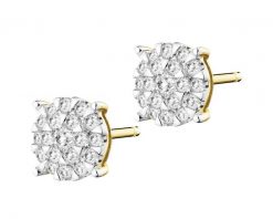 Kolczyki z żółtego złota z brylantami - 0,27 ct - próba 585. Żółte kolczyki Apart, z brylantem, złote. W wyprzedaży za 2,793.00 zł.