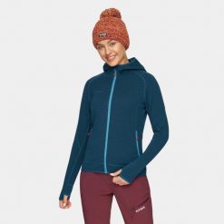 Bluza polarowa turystyczna z kapturem damska Alpinus Oeta. Niebieskie bluzy Alpinus, xs, bez wzorów, z polaru, z kapturem. W wyprzedaży za 237.00 zł.