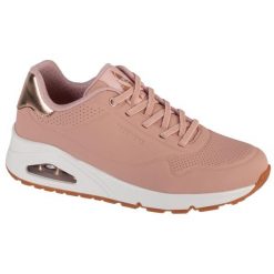 Buty sportowe Sneakersy damskie, Uno-Shimmer Away. Czerwone obuwie sportowe Skechers, bez zapięcia, trekkingowe, Skechers Sport. Za 359.99 zł.