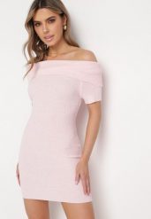 Różowa Elastyczna Sukienka Mini Hiszpanka o Taliowanym Kroju Arivens. Czerwone sukienki Born2be, bez wzorów, bez kołnierzyka, bez ramiączek, mini. Za 109.99 zł.