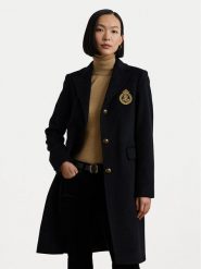 LAUREN RALPH LAUREN Płaszcz wełniany 297958509001 Czarny Regular Fit. Czarne płaszcze Lauren Ralph Lauren, na zimę, bez wzorów, z wełny, bez kaptura. Za 1,999.00 zł.