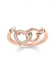 Thomas Sabo Pozłacany pierścionek z cyrkoniami rozmiar: 54. Czerwone pierścionki Thomas Sabo, z cyrkonią, pozłacane. Za 228.92 zł.