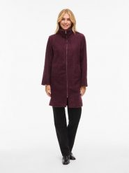 Vila Płaszcz przejściowy "Vijadas" w kolorze bordowym rozmiar: 34. Czerwone płaszcze Vila, bez wzorów, bez kaptura. Za 148.96 zł.