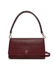 Tommy Hilfiger Torebka AW0AW16933 Bordowy. Czerwone torebki klasyczne TOMMY HILFIGER, bez wzorów, ze skóry, bez dodatków. Za 459.99 zł.