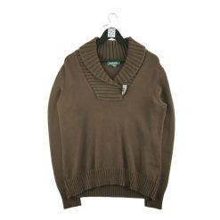 Second life - Damski brązowy sweter - Jak nowy. Brązowe golfy RALPH LAUREN, bez wzorów, bez ramiączek. Za 127.76 zł.