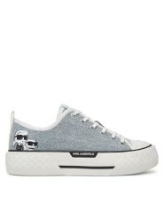 KARL LAGERFELD Trampki KL60614T Niebieski. Niebieskie trampki KARL LAGERFELD, bez wzorów, z materiału, bez zapięcia. Za 499.99 zł.