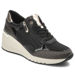 Czarne Sneakersy Marco Tozzi Eleganckie Obuwie Damskie Na Koturnie. Czarne obuwie sportowe Marco Tozzi, na wiosnę, bez zapięcia. Za 339.00 zł.