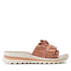 Klapki Ara. Brązowe klapki Ara, bez wzorów, bez obcasa. Za 239.99 zł.