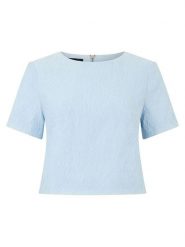 APART Bluzka w kolorze błękitnym rozmiar: 38. Niebieskie bluzki Apart, bez wzorów, bez kołnierzyka, bez ramiączek. Za 239.95 zł.