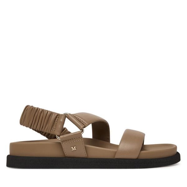 Sandały Max Mara. Brązowe sandały Max Mara, bez wzorów, bez obcasa, na płaskiej podeszwie, bez zapięcia. Za 2,429.00 zł.