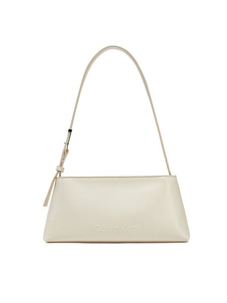 Calvin Klein Torebka Embossed Logo Shoulder Bag K60K612550 Écru. Torebki klasyczne Calvin Klein, bez wzorów, ze skóry, bez dodatków. Za 309.99 zł.