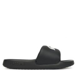Klapki Lacoste. Białe klapki Lacoste, bez wzorów, bez obcasa. Za 149.99 zł.