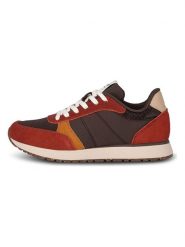WODEN Skórzane sneakersy "Ronja" w kolorze brązowo-czerwonym rozmiar: 38. Brązowe trampki Woden, bez wzorów, bez zapięcia. Za 237.17 zł.