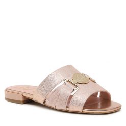 Klapki Liu Jo. Czerwone klapki Liu Jo, bez wzorów, bez obcasa. Za 369.99 zł.