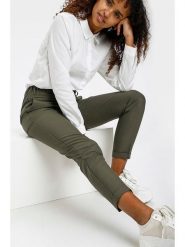 Kaffe Spodnie w kolorze khaki rozmiar: 32. Brązowe spodnie materiałowe Kaffe, bez wzorów, z materiału. Za 152.99 zł.