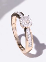 DIAMOND & CO Złoty pierścionek "Romantic" z diamentami rozmiar: 52. Żółte pierścionki Diamond & Co, z diamentem, złote. Za 1,446.19 zł.