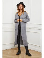 So Cachemire Kardigan "Acor" w kolorze szarym rozmiar: XL. Szare kardigany So Cachemire, xl, bez wzorów, z kaszmiru. Za 220.45 zł.