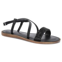 Czarne Sandały Tamaris Damskie Stylowe Obuwie. Czarne sandały Tamaris, bez wzorów, ze skóry, eleganckie, bez obcasa, na platformie, bez zapięcia. Za 179.00 zł.