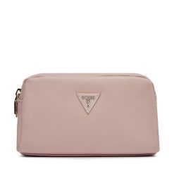 Kosmetyczka Guess. Czerwone kufry i kosmetyczki Guess, z aplikacjami, bez dodatków. Za 299.99 zł.