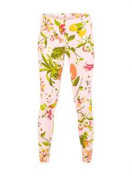 Blutsgeschwister Legginsy "Totally Thermofull of light vitamins" w kolorze jasnoróżowo-zielonym rozmiar: S. Różowe legginsy Blutsgeschwister, s, bez wzorów, z bawełny, z podwyższonym stanem. Za 127.35 zł.