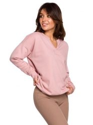 Be Wear Bluza w kolorze jasnoróżowym rozmiar: XL. Różowe bluzy Be Wear, xl, z aplikacjami, bez kaptura. Za 118.84 zł.