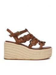 Badura Sandały EO-AMANI-LT0228-26-806 Brązowy. Brązowe sandały Badura, bez wzorów, ze skóry, bez obcasa, bez zapięcia. Za 379.99 zł.