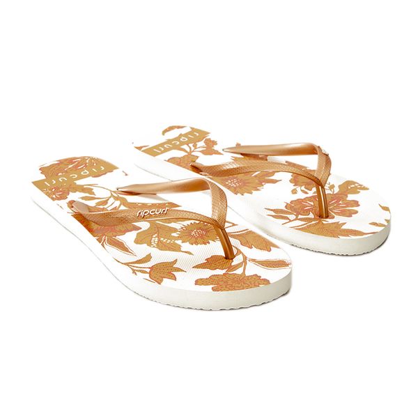 Japonki plażowe damskie Rip Curl Oceans Together 172. Białe klapki Rip Curl, bez wzorów, bez obcasa. Za 35.99 zł.