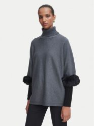 Rinascimento Golf CFM0012388003 Szary Oversize. Szare golfy Rinascimento, l, bez wzorów, z wiskozy, bez ramiączek. Za 414.99 zł.