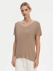 Kontatto Bluzka 3M0514C Brązowy Regular Fit. Brązowe bluzki Kontatto, m, bez wzorów, z wiskozy, bez kołnierzyka, bez ramiączek. Za 159.99 zł.