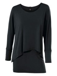 Heine Koszulka w kolorze czarnym rozmiar: 38. Czarne bluzki Heine, bez wzorów, bez kołnierzyka, bez ramiączek. Za 101.94 zł.