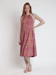 Admas Sukienka w kolorze fioletowym rozmiar: S. Różowe sukienki Admas, na co dzień, s, bez wzorów, z bawełny, bez kołnierzyka, bez ramiączek, midi, proste. Za 73.99 zł.