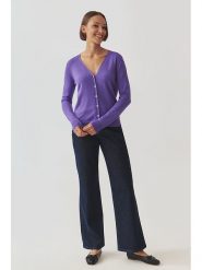 TATUUM Kardigan w kolorze fioletowym rozmiar: M. Różowe kardigany Tatuum, m, bez wzorów, ze splotem. Za 106.95 zł.