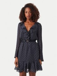 Guess Sukienka codzienna W6YK35 W2959 Granatowy Regular Fit. Niebieskie sukienki Guess, na co dzień, xs, z aplikacjami, z syntetyku, bez kołnierzyka, bez ramiączek, proste. Za 654.99 zł.