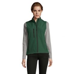 Damska Kamizelka Bez Rękawów Rallye Softshell. Zielone kurtki sportowe SOL'S, m, bez wzorów, z softshellu, bez kaptura, trekkingowe. Za 221.99 zł.