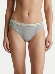 Calvin Klein Stringi LV00QF8771 Szary. Szare stringi Calvin Klein, bez wzorów, z bawełny. Za 109.99 zł.