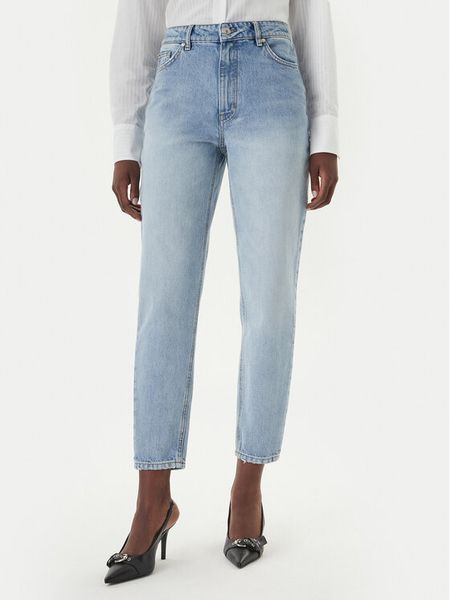 HUGO Jeansy Garlene 50556975 Błękitny Mom Fit. Niebieskie jeansy Hugo, bez wzorów. Za 363.99 zł.