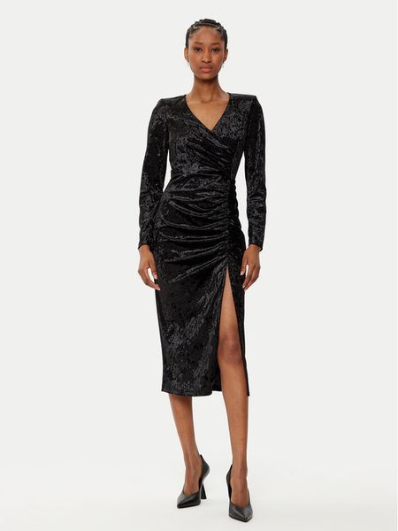 Rinascimento Sukienka koktajlowa CFC0121946003 Czarny Regular Fit. Czarne sukienki Rinascimento, s, bez wzorów, z syntetyku, wizytowe, bez kołnierzyka, bez ramiączek. Za 279.99 zł.