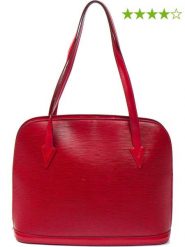 Louis Vuitton Skórzana torebka w kolorze czerwonym - 38 x 30 x 10 cm rozmiar: onesize. Czerwone torby na ramię Louis Vuitton, bez wzorów, z materiału, na ramię, bez dodatków. Za 2,696.99 zł.