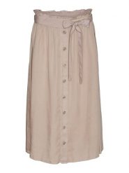 Vero Moda Spódnica w kolorze beżowym rozmiar: L. Brązowe spódnice Vero Moda, l, bez wzorów, z lyocellu, midi. Za 70.24 zł.